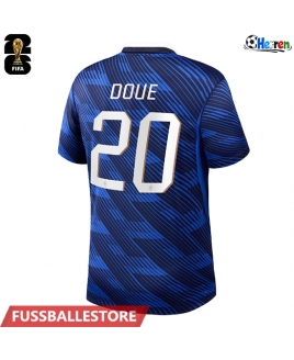 Günstige Frankreich Desire Doue #20 Heimtrikot WM 2026 Kurzarm